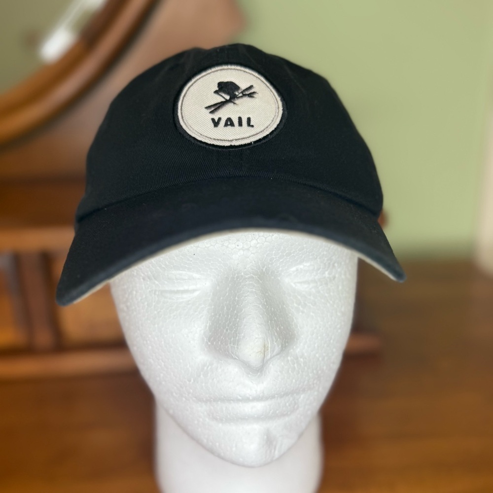 Gear Vail black baseball style hat ski‎ Colorado mountains adjustable
